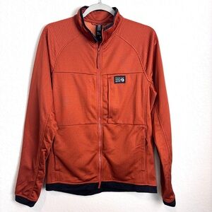Mountain Hardwear Men's Rust Orange Thermatic Fleece Full-Zip Jacket Men’s Small